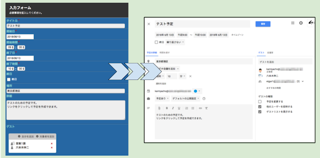 申請されたワークフローからGoogleカレンダーに予定を作成する方法